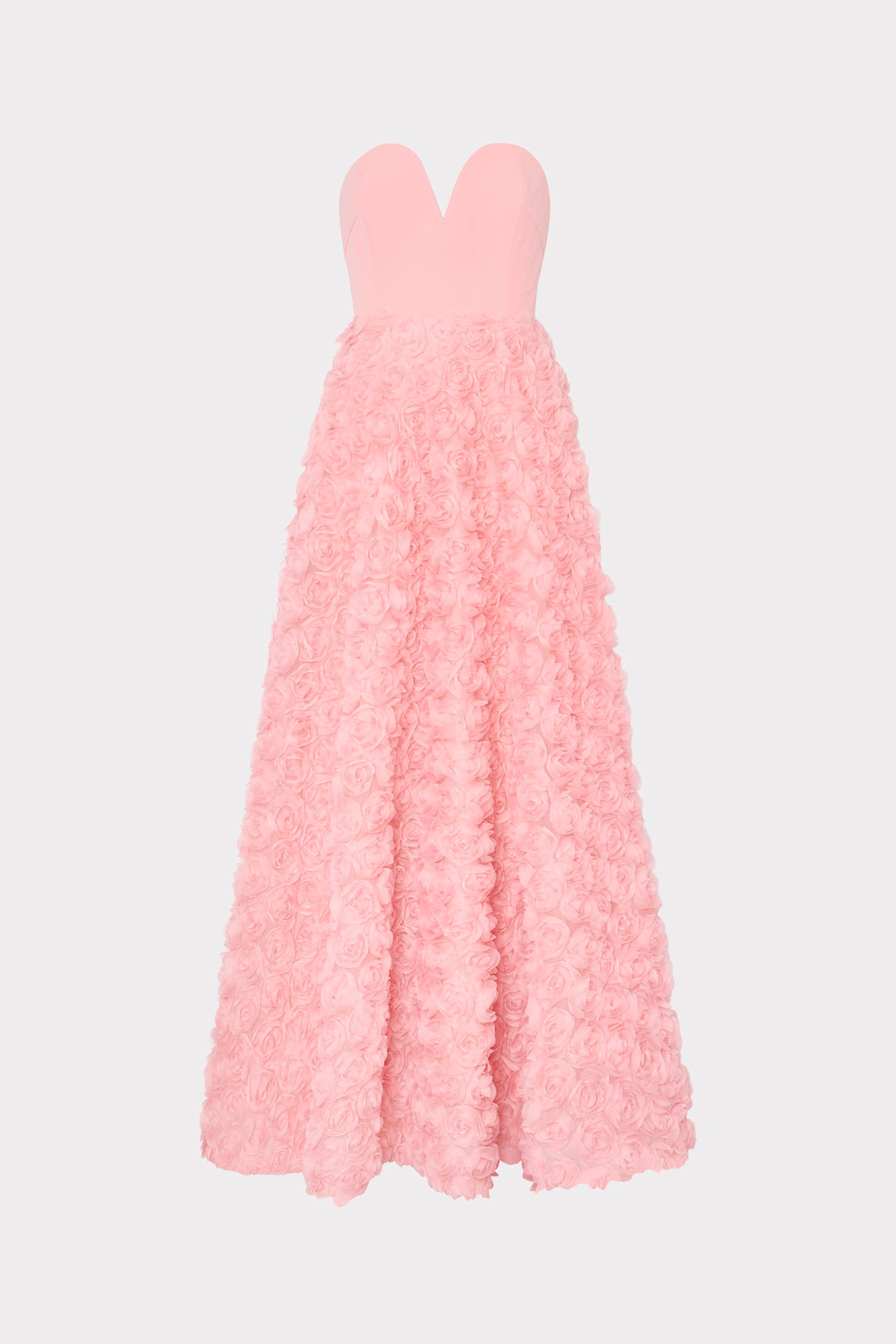 Milly Women's Bell Mesh Rose Appliqué Gown - Pink