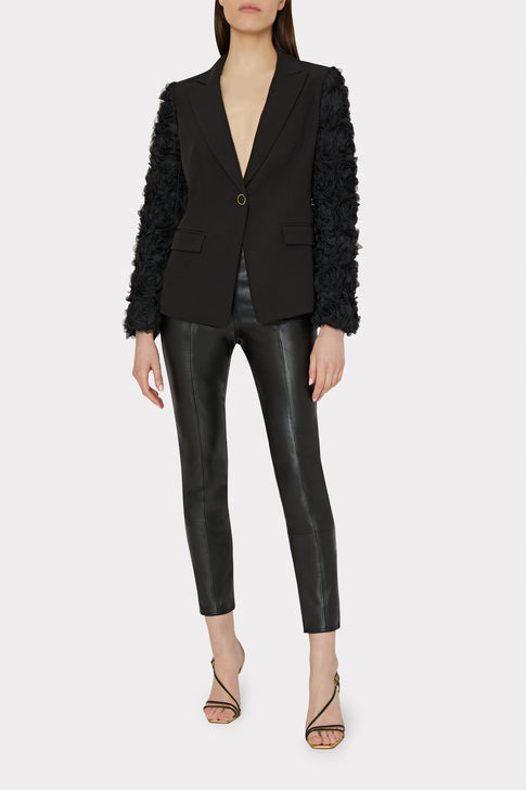 Avery Cady Mesh Rose Blazer Black Image 2 of 4