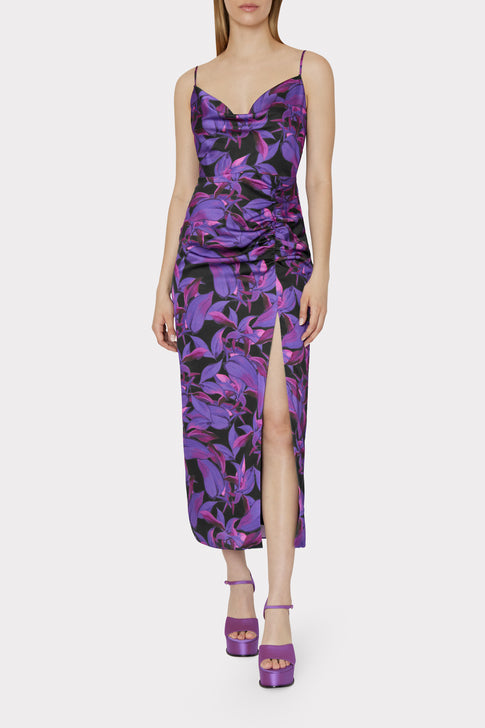 Lilliana Floating Petals Dress Purple Multi Image 2 of 4