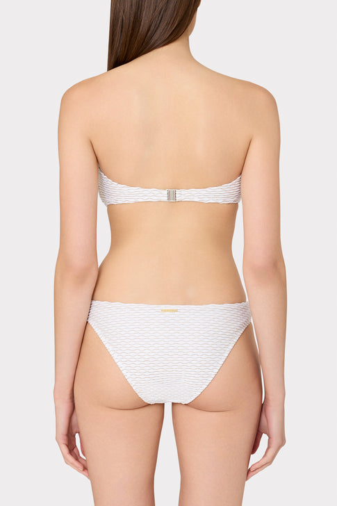 Verone Texture Waves Bandeau Top White Image 3 of 4