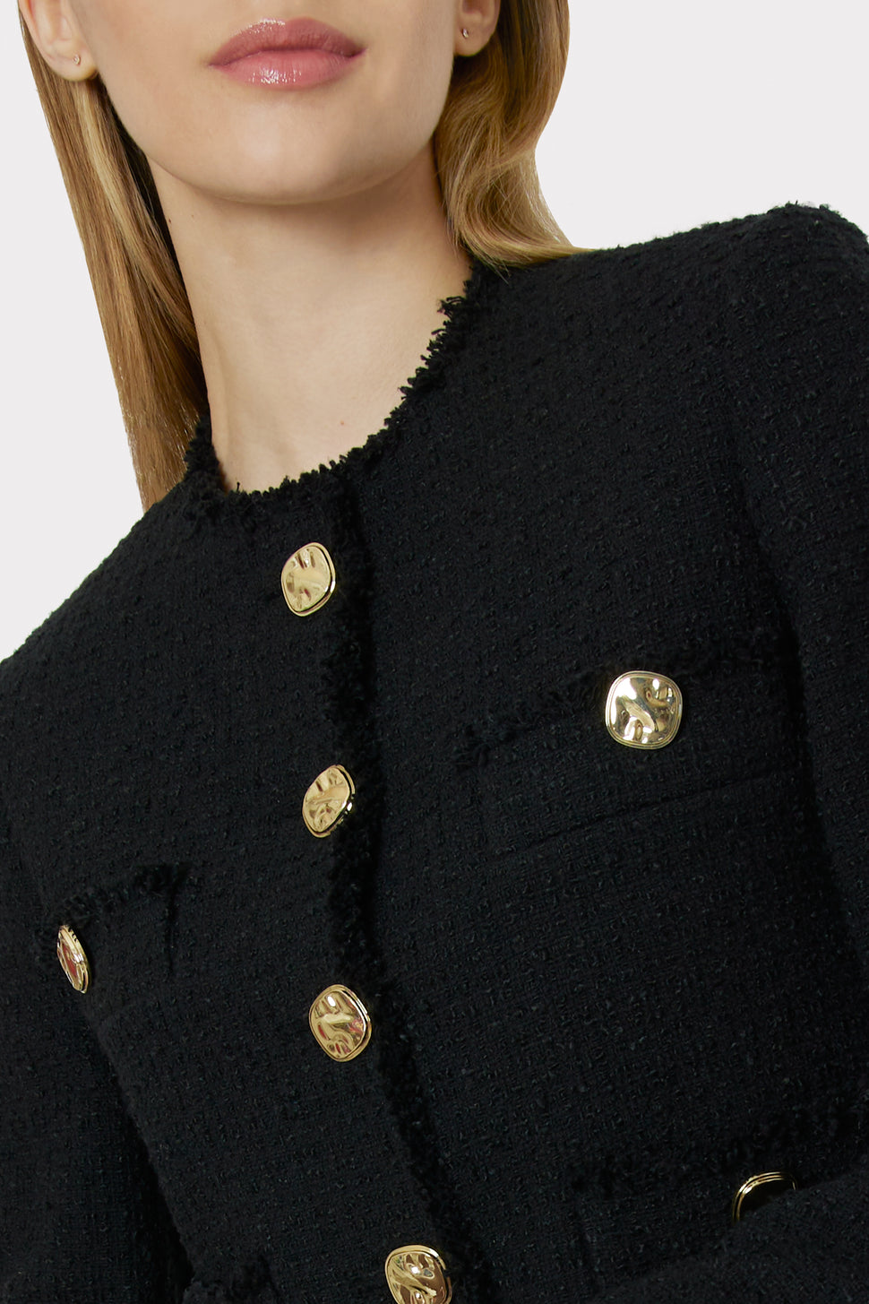 Reign Boucle Jacket in Black - MILLY in Black