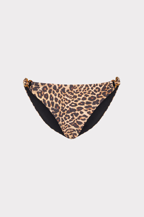 Niki Leopard O-Ring Bikini Bottom Multi Image 1 of 4
