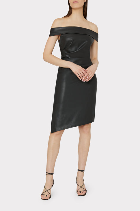Ally Vegan Leather Dress Black Image 2 of 4
