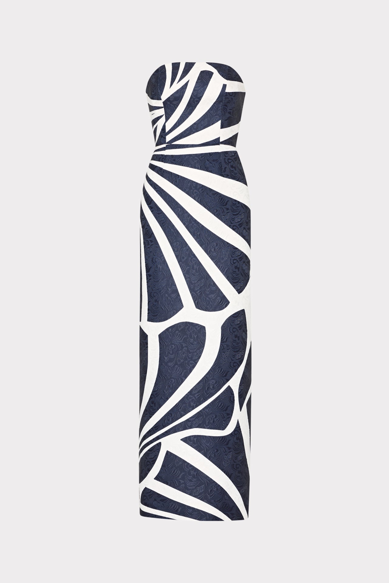 Orion Printed Maxi Dress in Navy/White