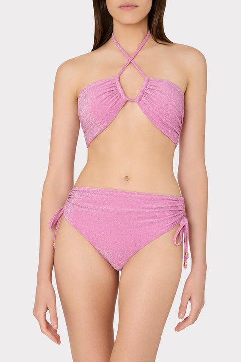Shimmer Bikini Bottom Pink Image 2 of 4