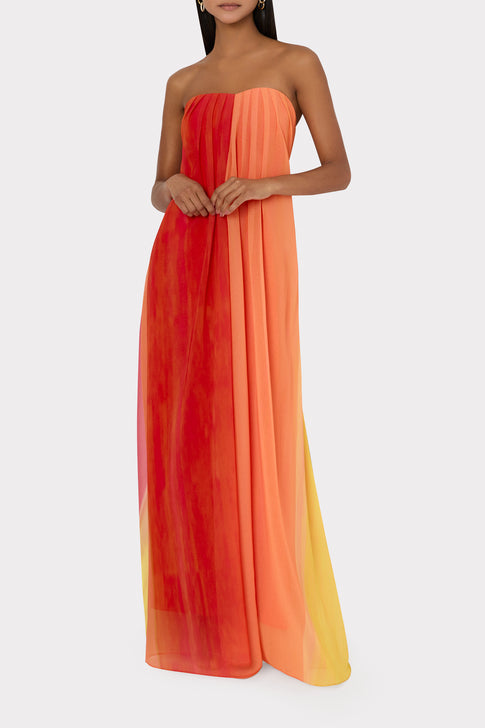 Sunset Stripe Strapless Dress Multi Image 2 of 6