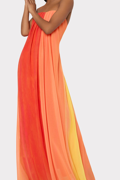 Sunset Stripe Strapless Dress Multi Image 3 of 6