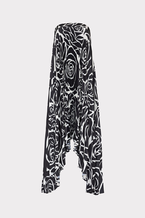 Nava Black Rose Strapless Pleated Dress Black Rose Image 1 of 4