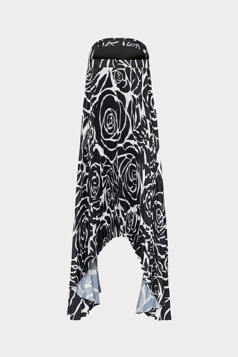 Nava Black Rose Strapless Pleated Dress Black Rose Image 4 of 4