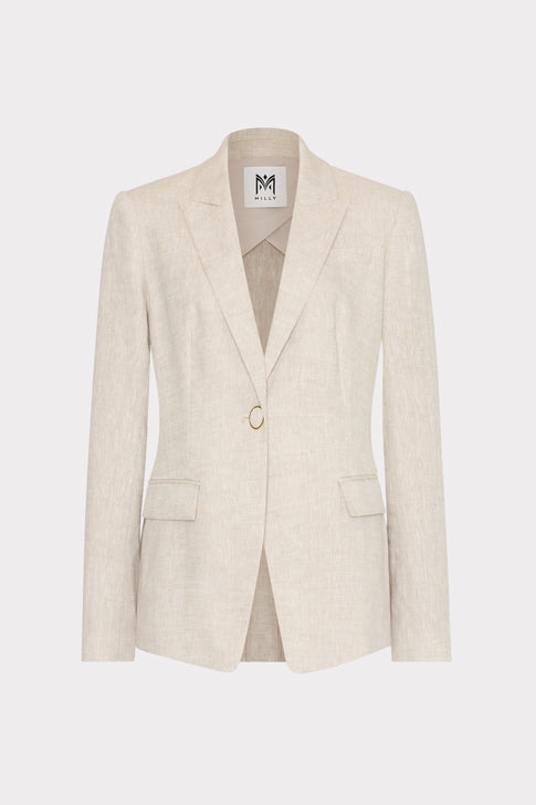 Alexa Linen Blazer Natural Image 1 of 4