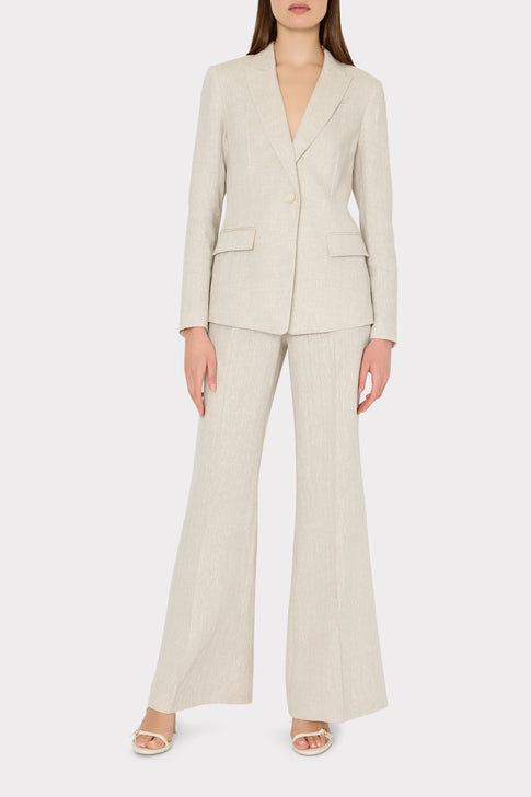 Alexa Linen Blazer Natural Image 2 of 4