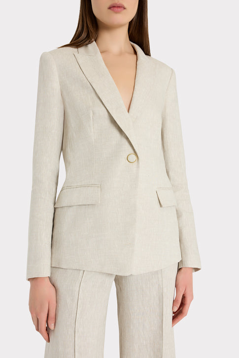 Alexa Linen Blazer Natural Image 3 of 4