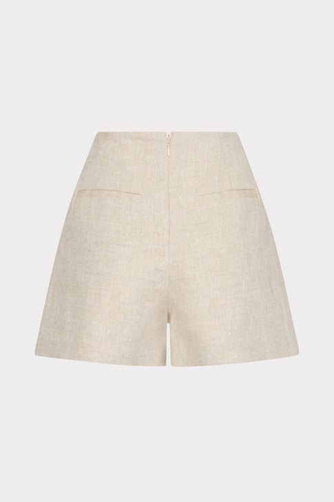 Linen Pleated Shorts Natural Image 4 of 4