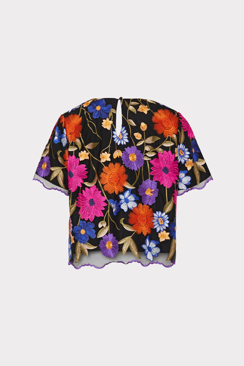 Katelynn Fall Foliage Embroidery Tee