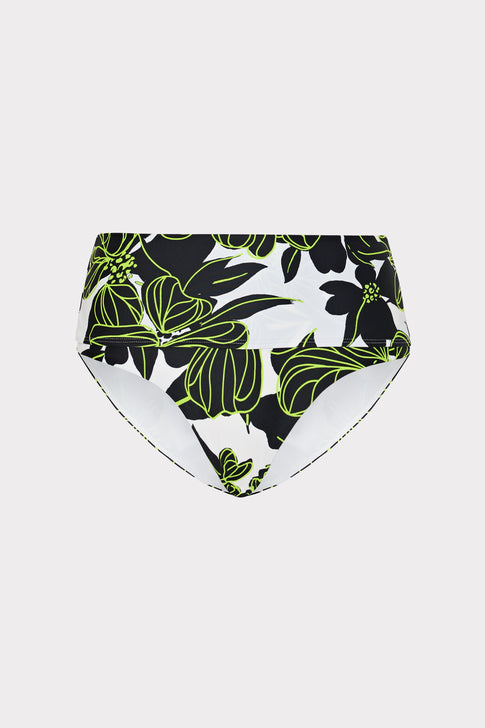 Sea Of Petals High Waisted Bikini Bottom
