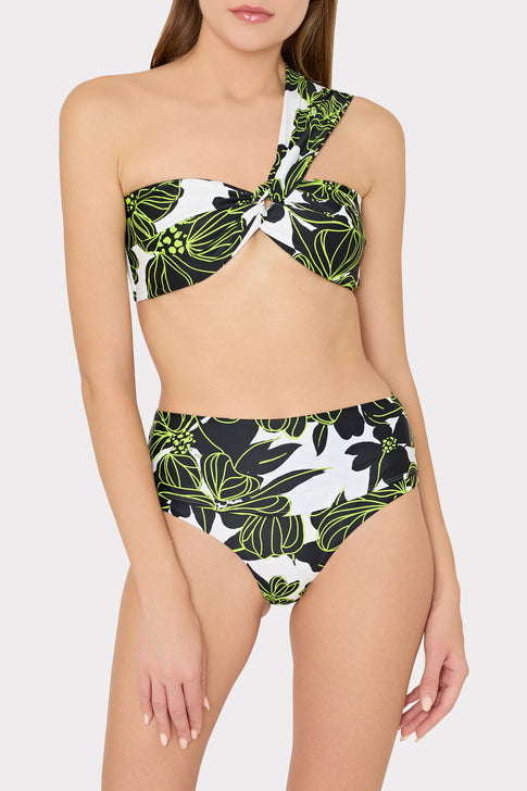 Sea Of Petals High Waisted Bikini Bottom