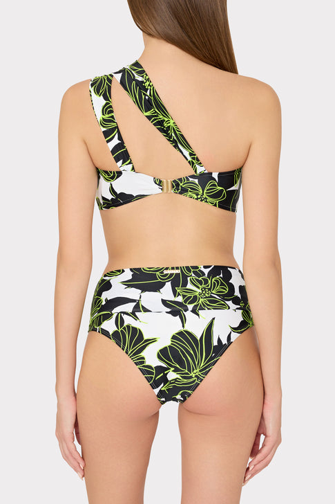 Sea Of Petals High Waisted Bikini Bottom