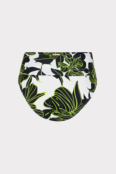 Sea Of Petals High Waisted Bikini Bottom