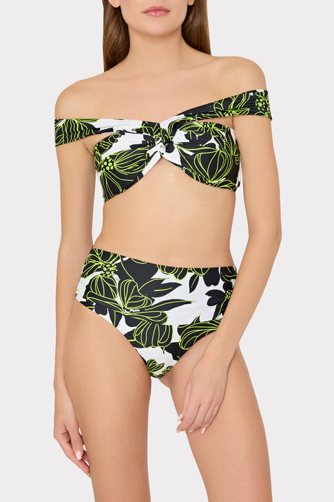 Olivia Sea Of Petals Draped Bandeau Top