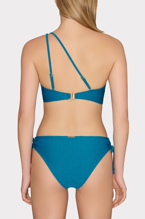 Metallic String Bikini Bottom Teal Image 3 of 4