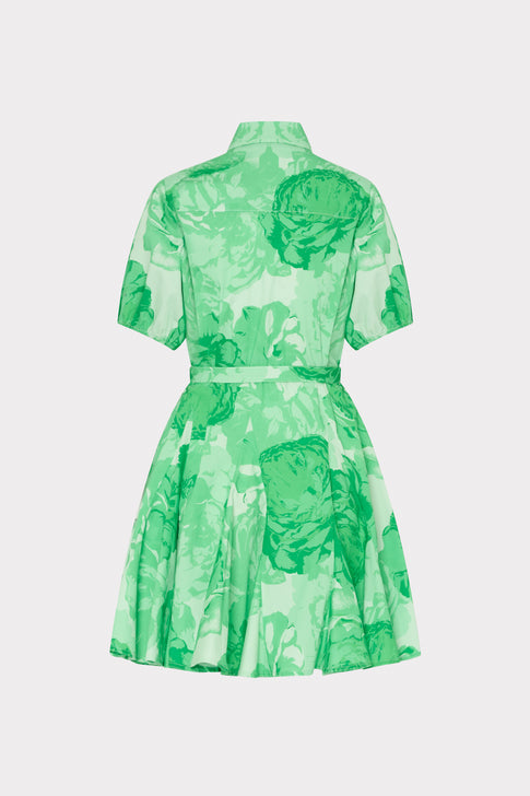 Green Floral Juni Dress - Back View | MILLY