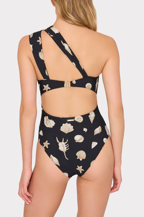 MILLY Betsy One Piece with Convertible Straps - Back Cutout View on Model | MILLY