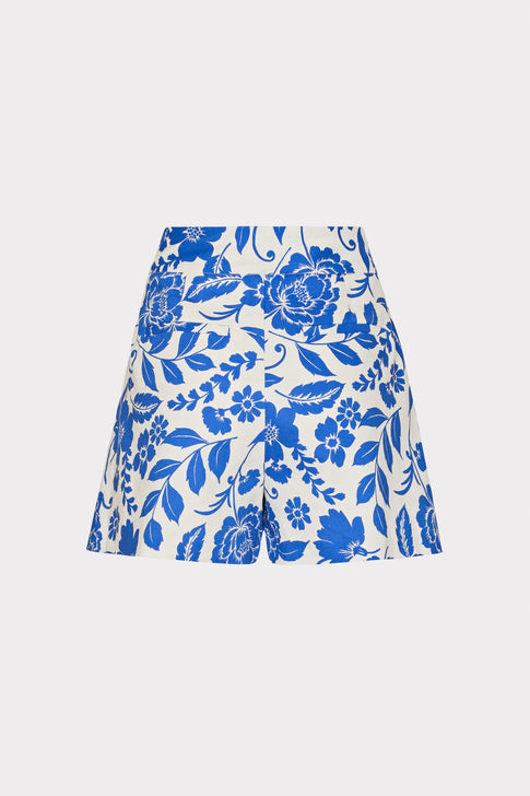 Flowers Of Spain Linen Shorts Blue/White Image 4 of 4