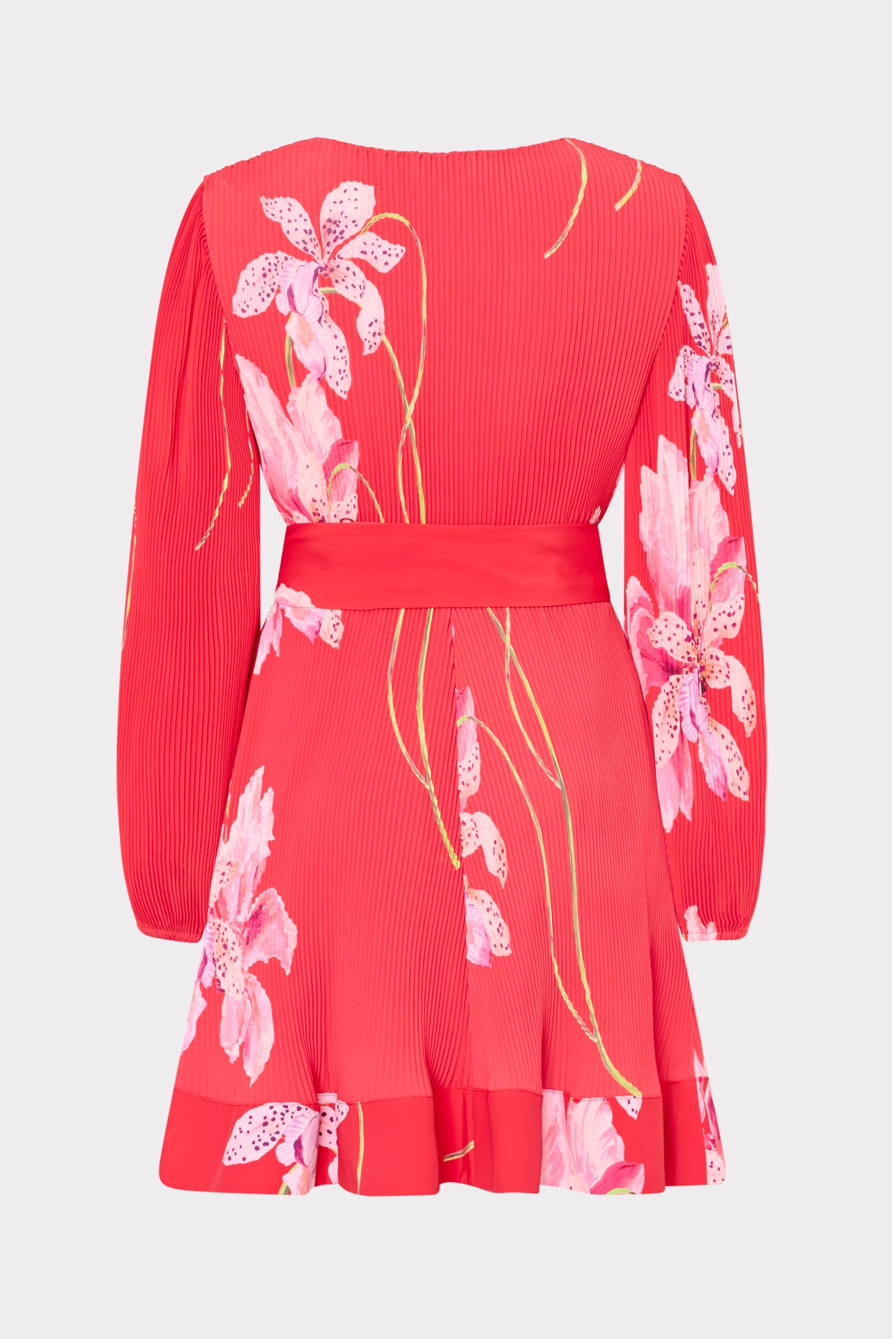 Milly Women's Liv Pleated Floral Minidress - Red Multi - Size 12