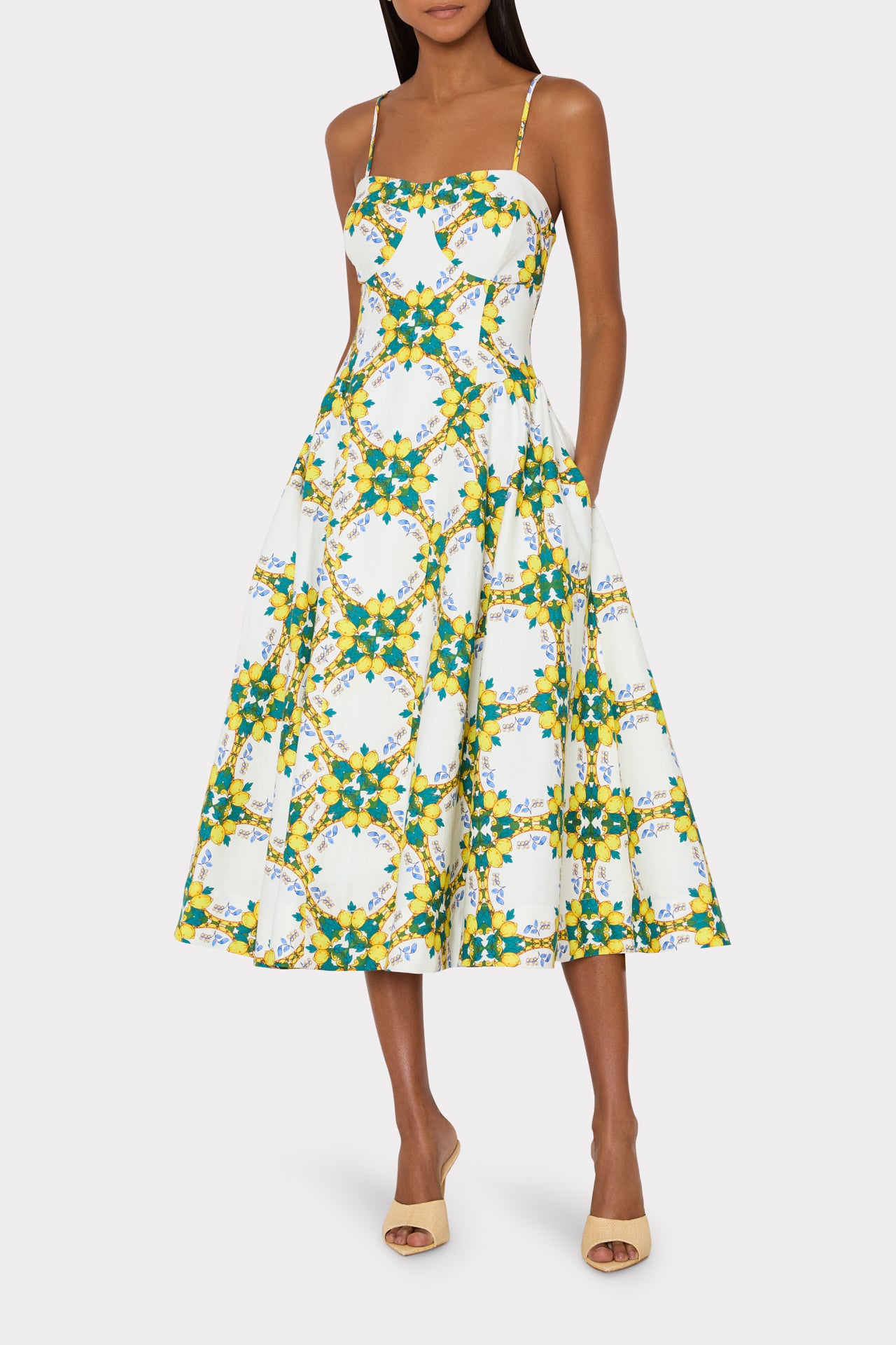 Milly Livna Printed Midi Dress - Yellow Multi Milly Livna Printed Midi Dress - Yellow Multi