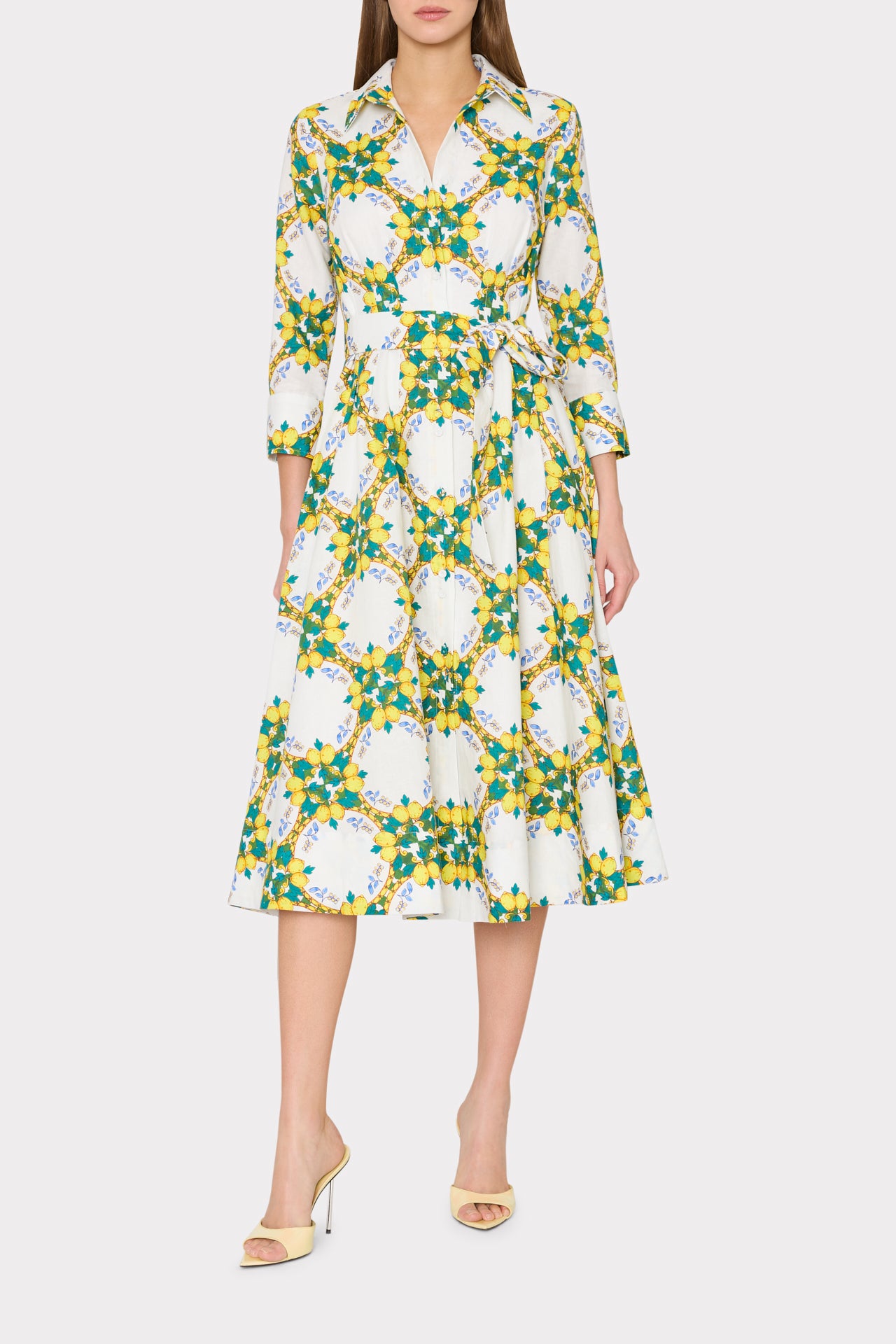 Milly Lexi Printed Midi Dress 0 Milly Lexi Printed Midi Dress 0