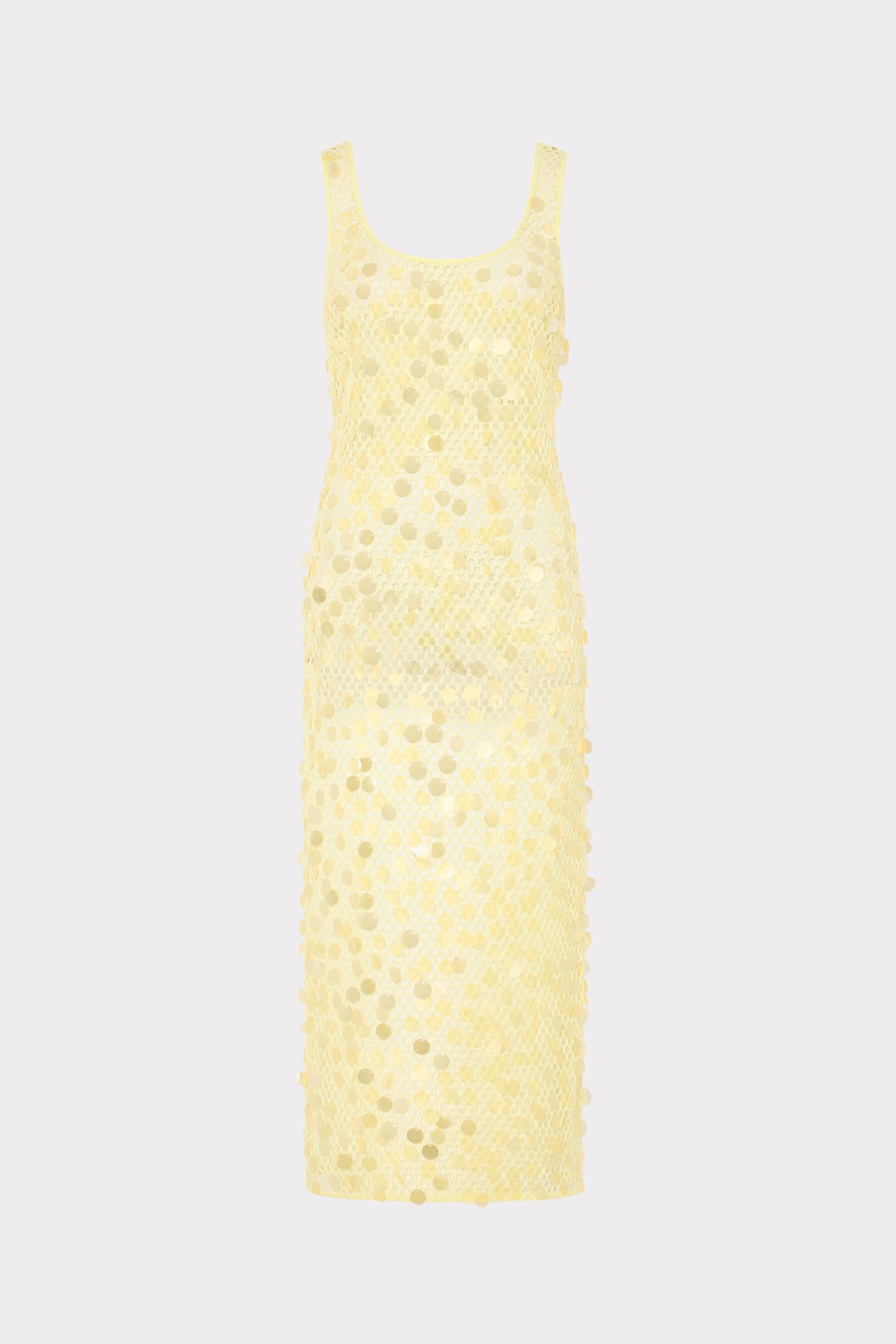 Crochet Pailette Cover-Up in Yellow | MILLY Crochet Pailette Cover-Up in Yellow | MILLY