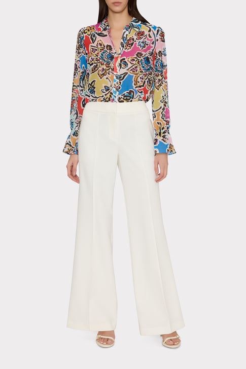 Lacey Rainbow Oasis Blouse Black Multi Image 2 of 4