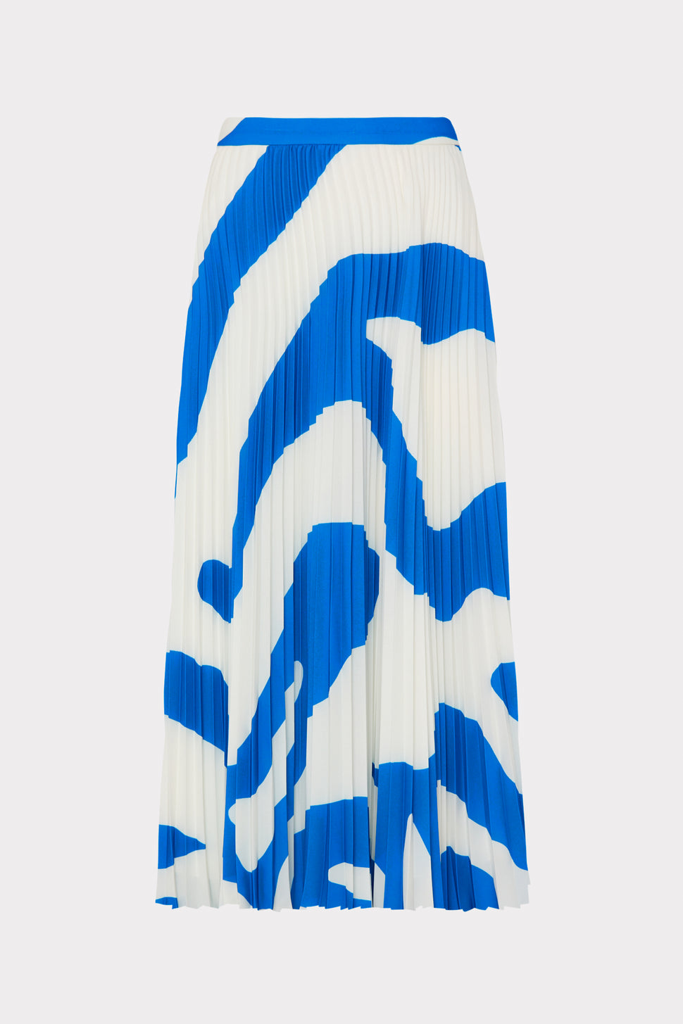 Otha Zebra Print Pleated Skirt in Capri-Ecru - MILLY in Capri/Ecru | MILLY
