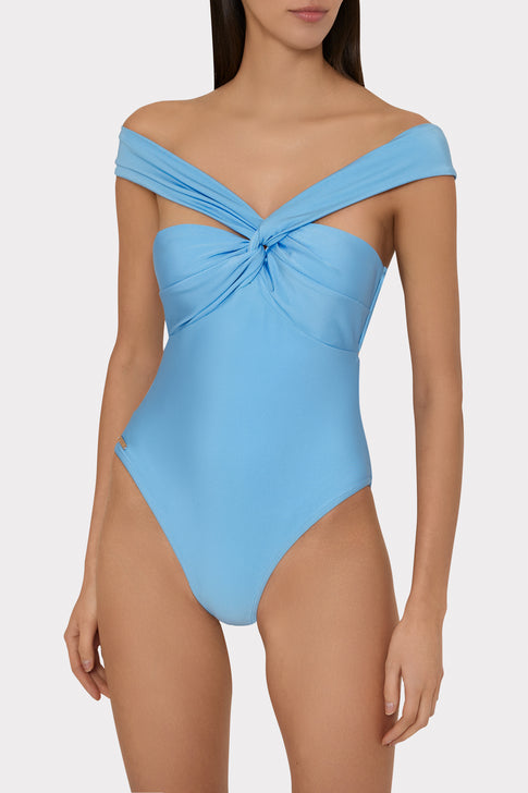Betsy Bandeau One Piece Mineral Blue Image 3 of 8