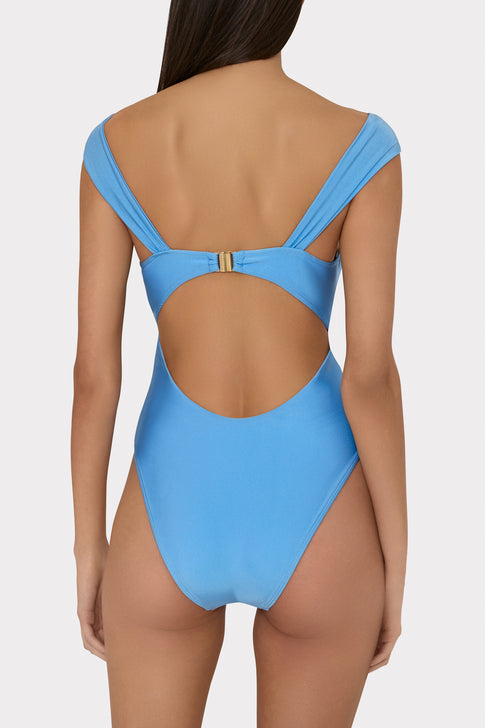 Betsy Bandeau One Piece Mineral Blue Image 6 of 8