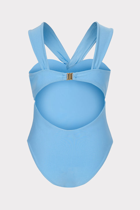 Betsy Bandeau One Piece Mineral Blue Image 8 of 8