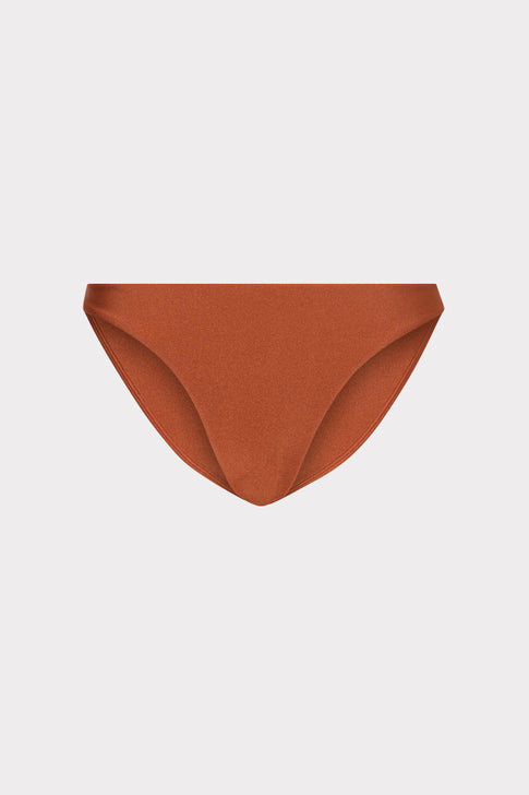 Margot Gloss Bikini Bottom Copper Image 1 of 5