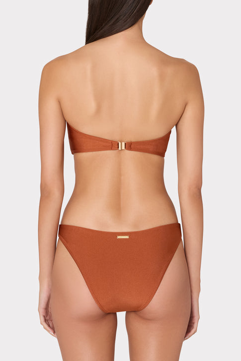 Margot Gloss Bikini Bottom Copper Image 3 of 5
