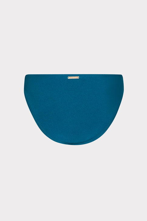 Margot Gloss Bikini Bottom Dark Teal Image 4 of 5