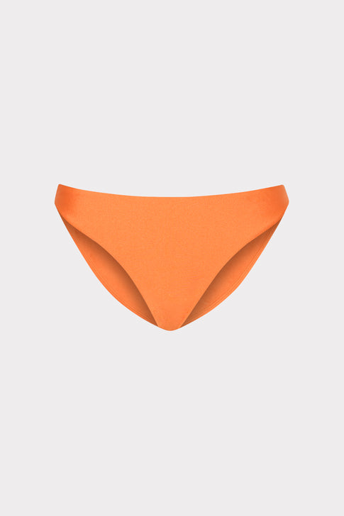 Orange bikini bottom on a light gray background