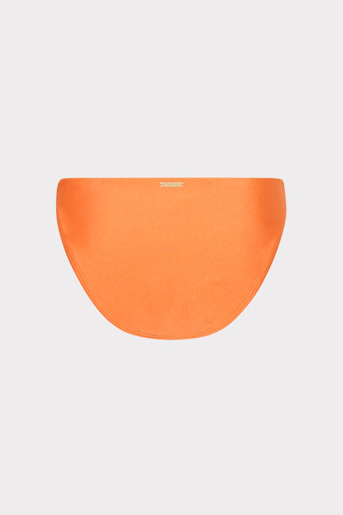 Orange bikini bottom on a light gray background