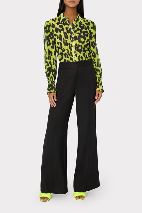 Lacey Cheetah Print Blouse