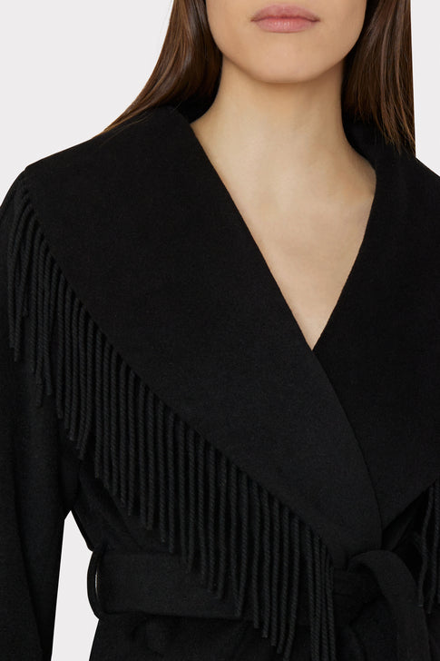 Fringe Wool Coat