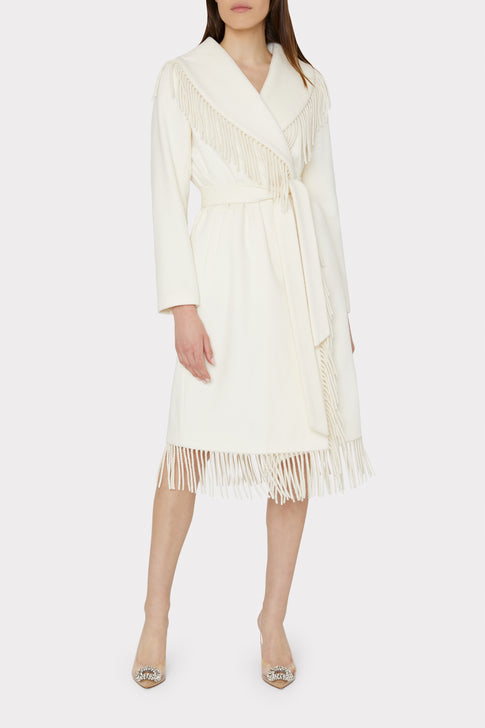 Fringe Wool Coat