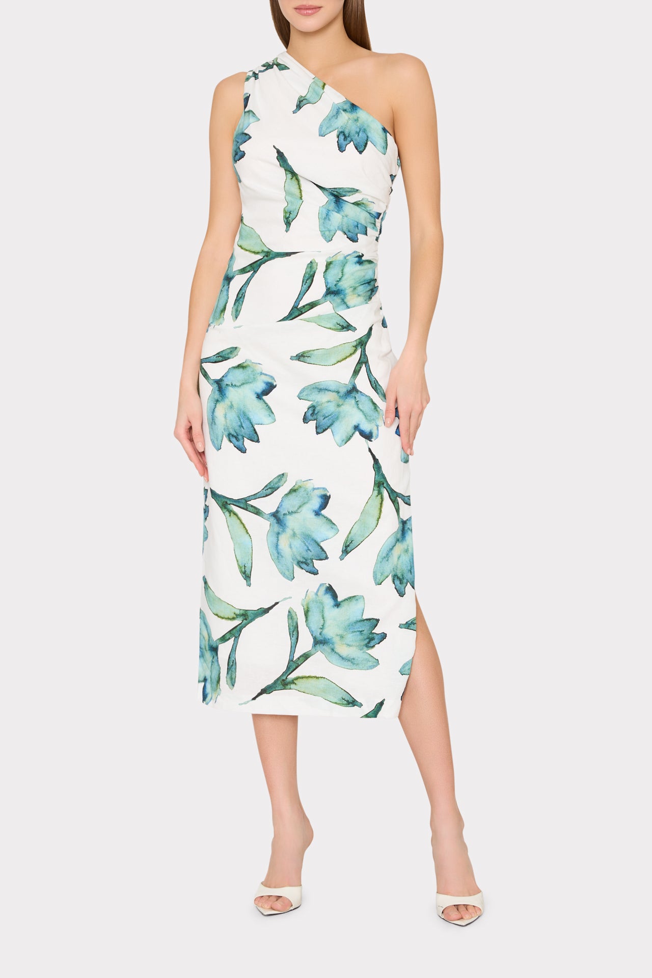 princess polly baby blue dress Blue Dress White Collar main image 0