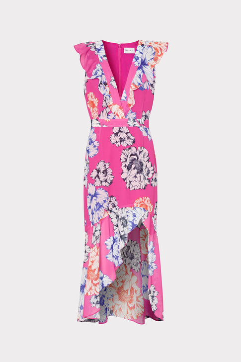 Nanci Petals In Bloom Ruffle Dress Pink Multi Image 1 of 5