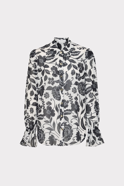 Lacey Petals In Bloom Blouse Black Multi Image 1 of 5