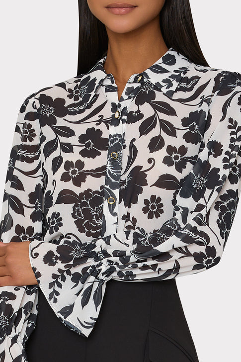 Lacey Petals In Bloom Blouse Black Multi Image 3 of 5