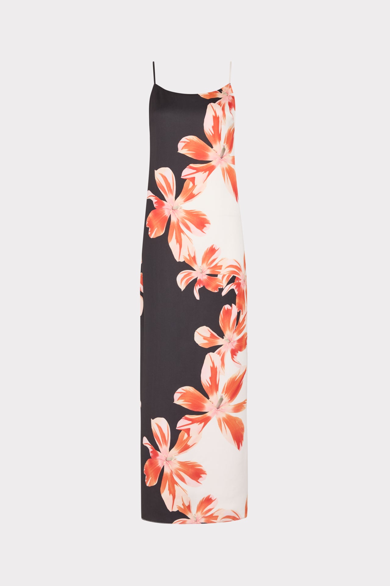 Lily Tropical Flame Dress in Black Multi