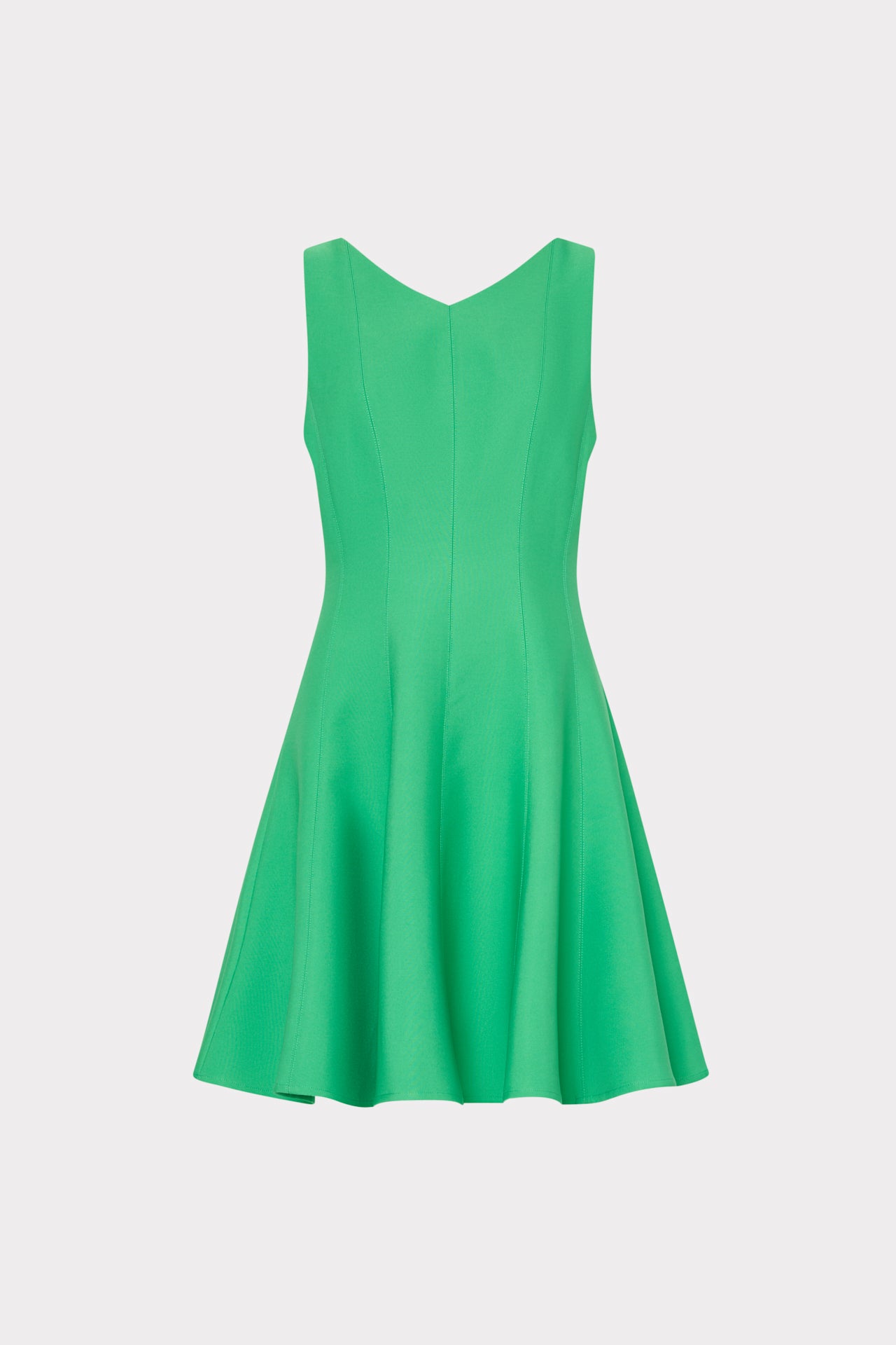green emerald velvet dress Sleeveless Stretch Cady Fit And Flare